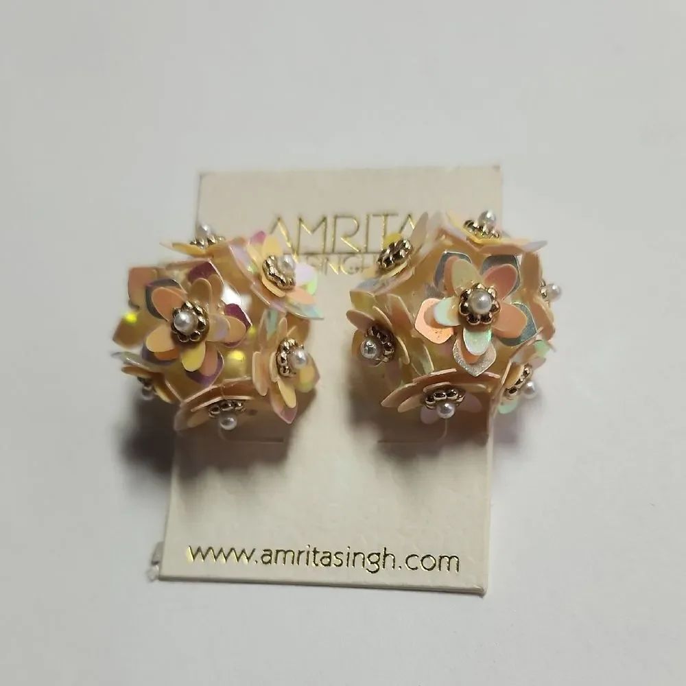 Amrita Singh Iridescent Floral Earrings